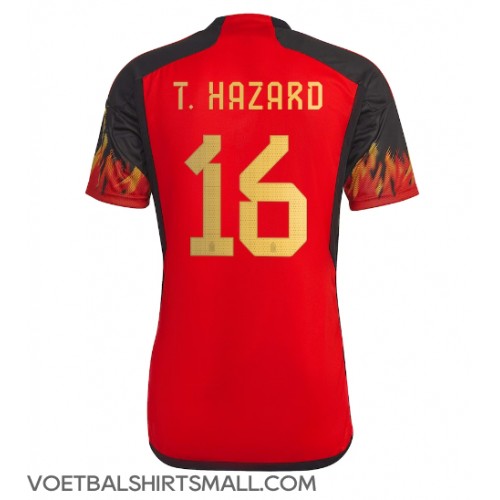 België Thorgan Hazard #16 Voetbalkleding Thuisshirt WK 2022 Korte Mouwen